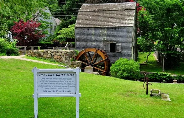 Dexter's Grist Mill, a landmark in Sandwich, Massachusetts